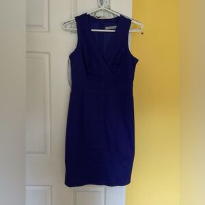 Marc New York Sleeveless V-Neck Midi Dress in Royal Blue/purple